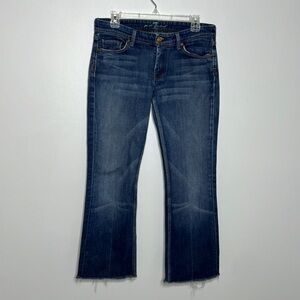 7 for all Mankind boot cut flint frayed hem jeans, size 29